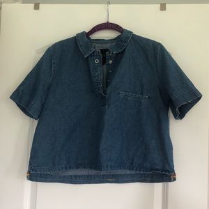 Denim crop top
